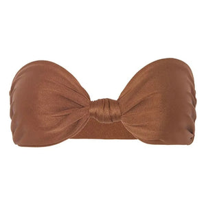 Vanessa Sposi - Le Bandeau Knot Swimsuit Top | Chocolate