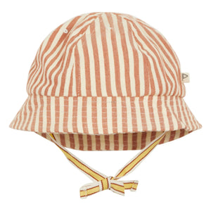 Arsène et Les Pipelettes - Striped Denim Hat | Brown