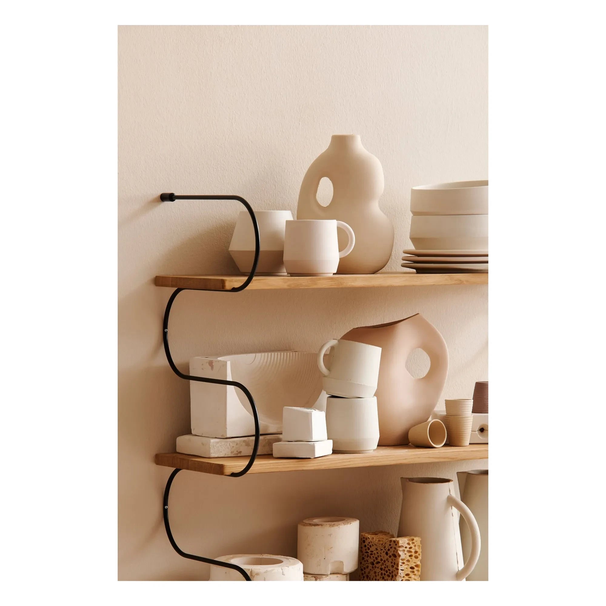 Schneid Studio - Onda Oak Shelf | Black