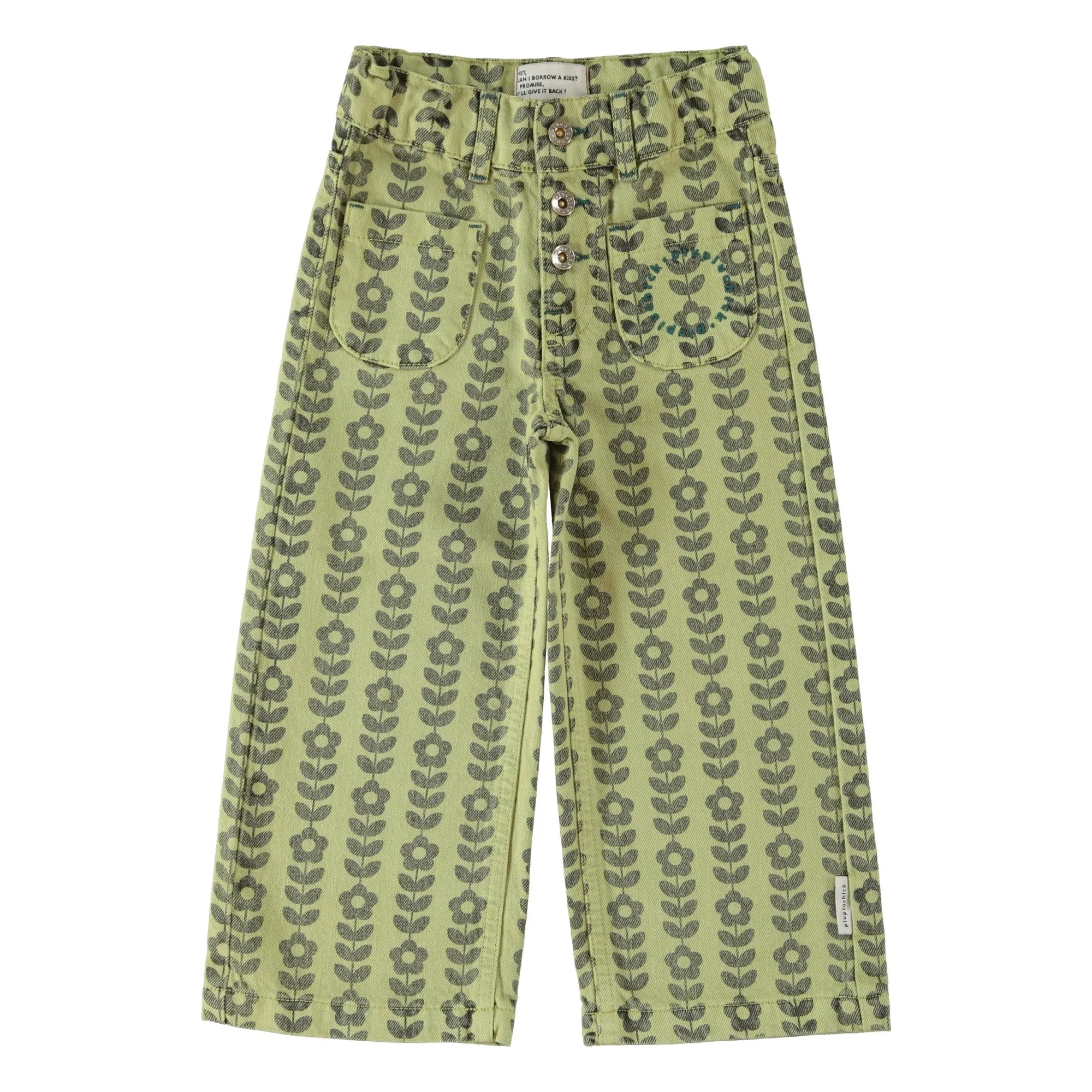 Piupiuchick - Organic Cotton Flared Trousers | Green