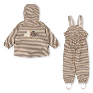 Konges Sløjd - Striped Rain Set | Beige