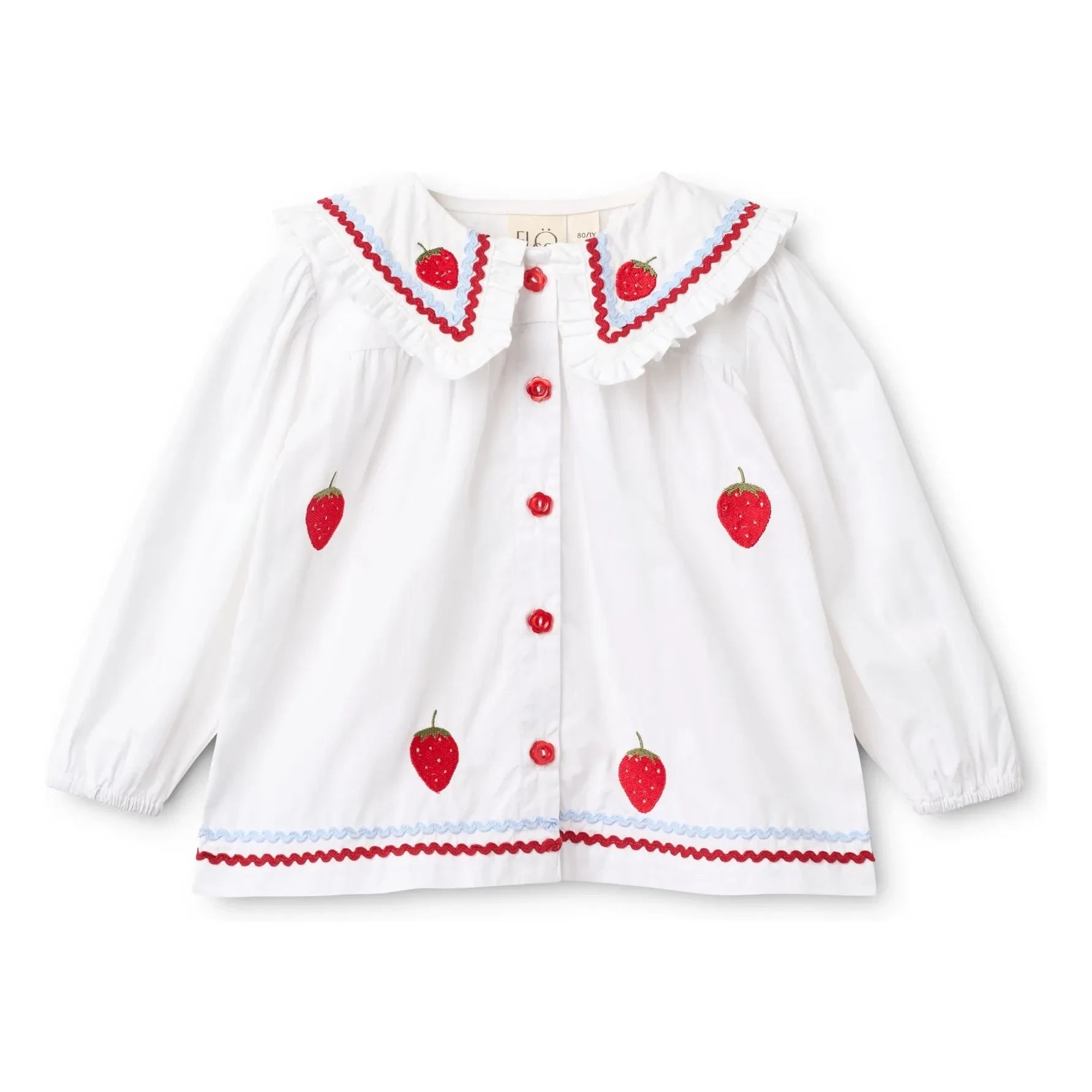 Flöss - Manon Strawberry Blouse | White