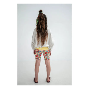 Repose AMS - Floral Patterned Bicycle Shorts Made from Recycled Fibers | Pale Yellow