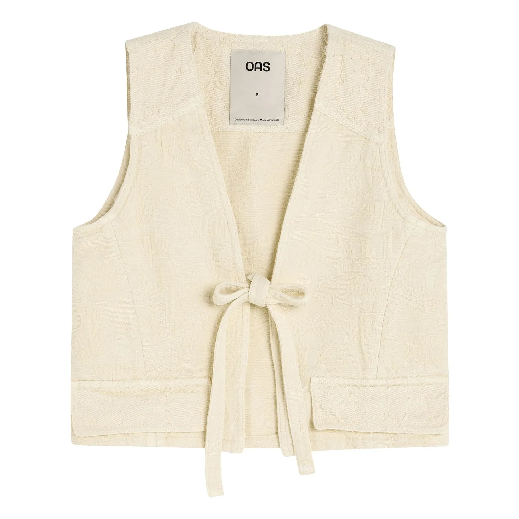 OAS - Lia Embroidered Sleeveless Vest | Ecru