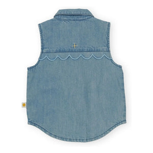 Goldie + Ace - Sleeveless Chambray Vest | Blue