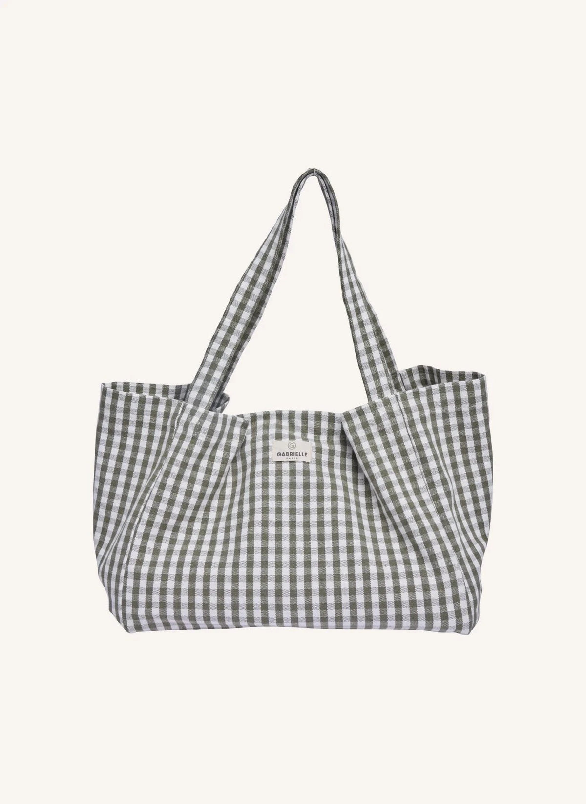 Gabrielle Paris - Vichy shopping bag | Khaki