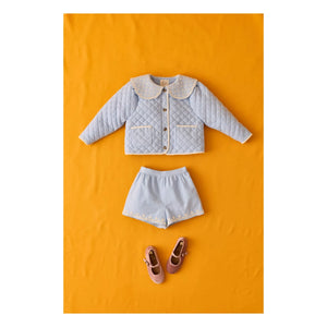 Louise Misha - Augustina Organic Cotton Quilted Jacket | Blue