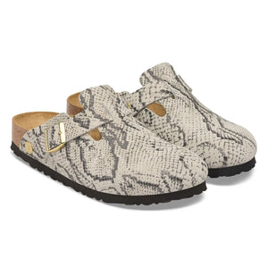 BIRKENSTOCK - Boston Rivet Yılan Derisi Clog | Açık gri