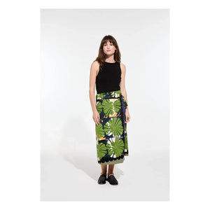 Mapoésie - Zoé Poppy Cotton Poplin Skirt | Dark Green