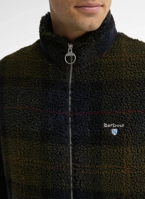 Barbour - Checked Zip Fleece Jacket | Olive