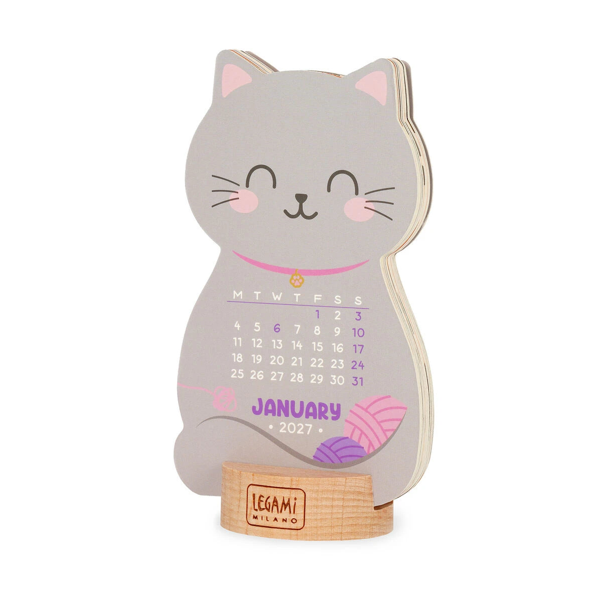 Legami - Calendar with Wooden Base - 2027