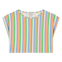 We Are Kids - Jodie Striped Organic Cotton T-Shirt | Light Pink