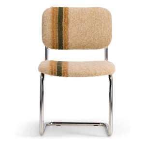 The Socialite Family - Classica chair with striped mohair fabric | Brown