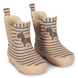 Konges Sløjd - Striped King Rain Boots | Beige