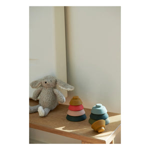 Liewood - Walter Silicone Stacking Tower | Powder Pink