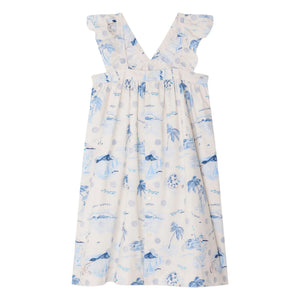 Bonpoint - Eleana Organic Cotton Dress | Indigo Blue