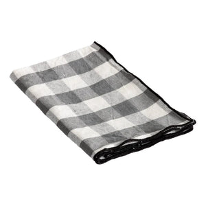 Maison de Vacances - Slate Vichy Bordon Napkins | Vichy Slate