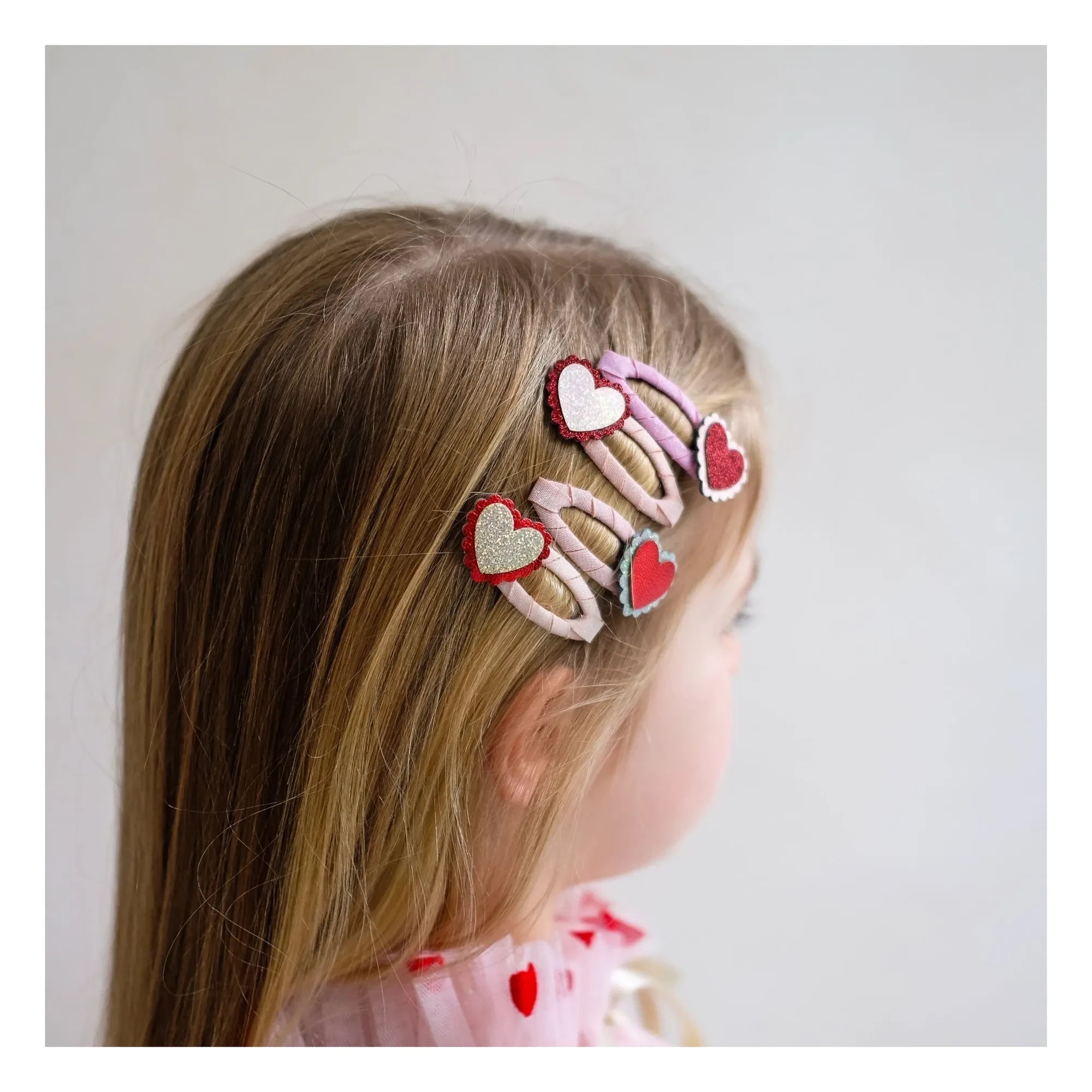 Mimi & Lula - Set of 4 Heart-Shaped Hair Ties | Pink