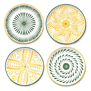 Serax - Baazar Dessert Plates, Waww La Table - Set of 4 | Yellow