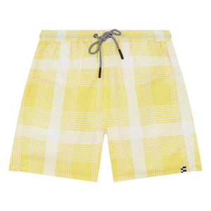 Finger in the Nose - Freeboy Carreaux Swimsuit | Light Yellow