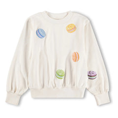 Molo - Sweat Marge Macarons Organic Cotton | White