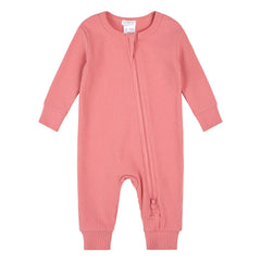 Petit Lem - Organic Cotton and Modal Ribbed Footless Pajamas | Pink