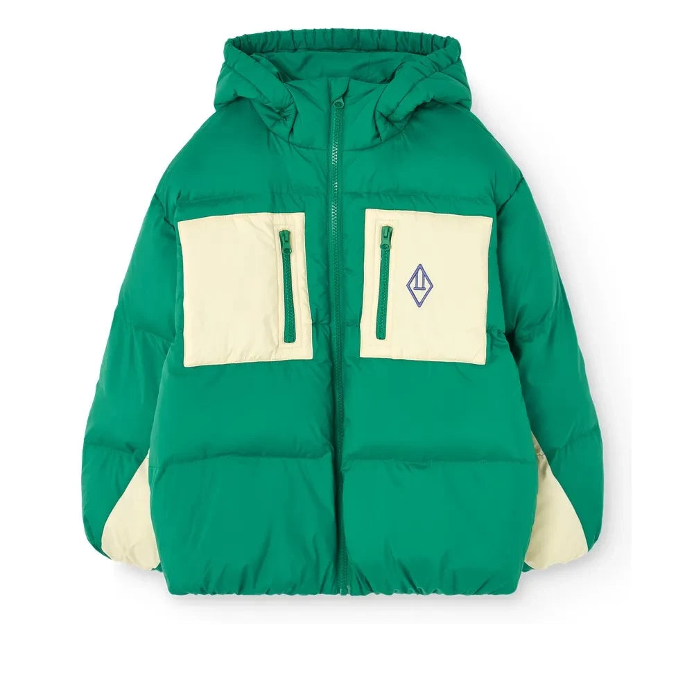 The Animals Observatory - Roadrunner Color-Blocked Recycled Fiber Jacket | Green