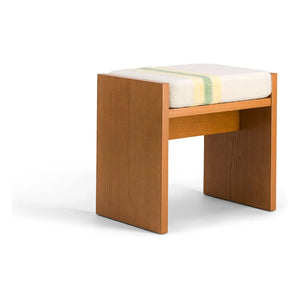 The Socialite Family - Chiesa Striped Mohair Stool | Yellow
