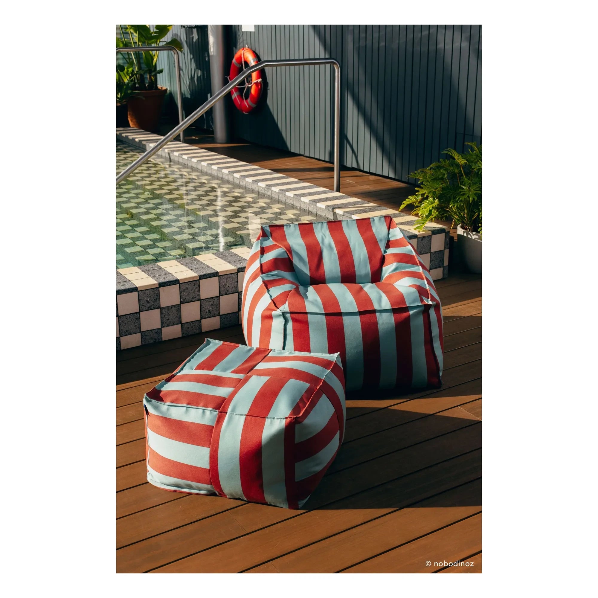 Nobodinoz - Lenny Outdoor Pouf Armchair | Toffee