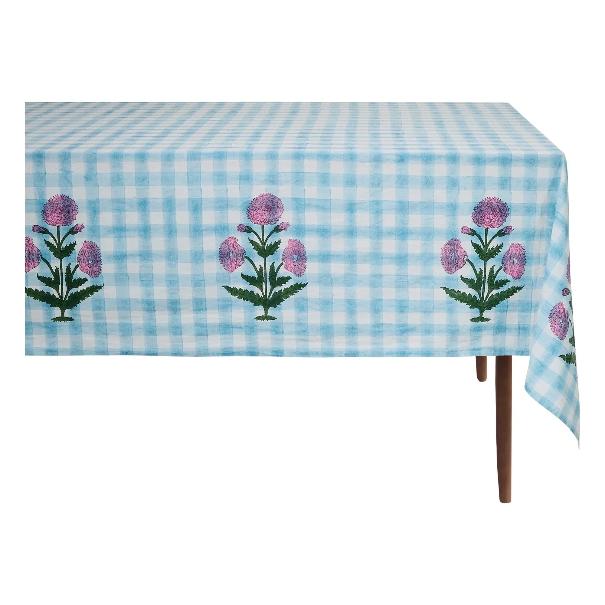 Doing Goods - Iris Checkered Tablecloth | Blue