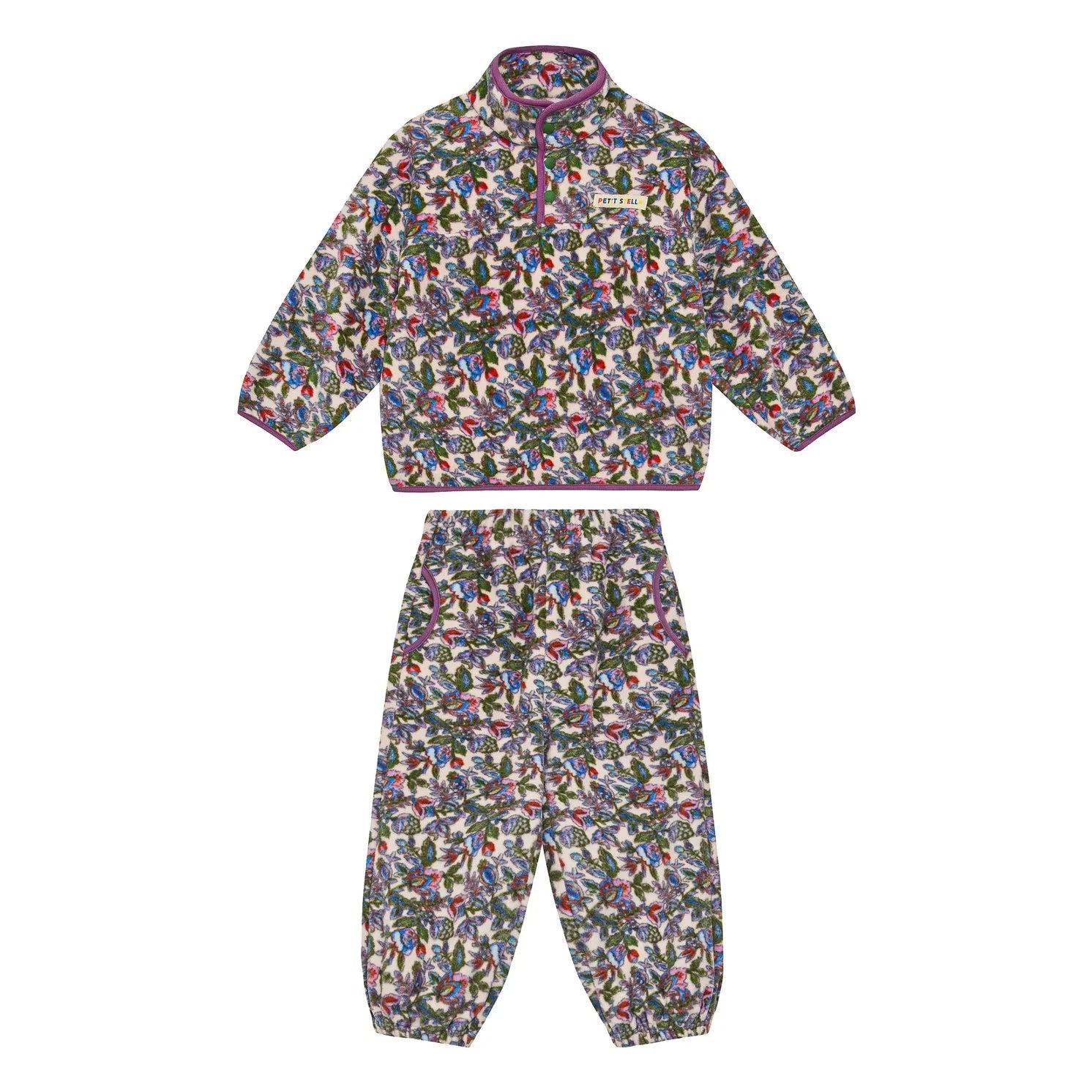 Petit Stella - Floral Fleece Set | Purple