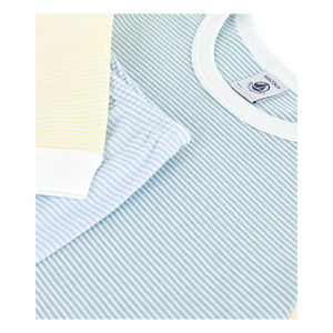 Petit Bateau - Milleraies Color Block Striped Pajamas | Green
