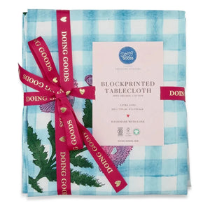 Doing Goods - Iris Checkered Tablecloth | Blue