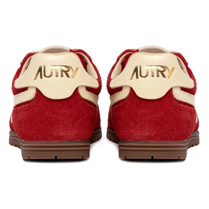 Autry - Windspin Low Two-Tone Suede and Leather Sneakers | Red
