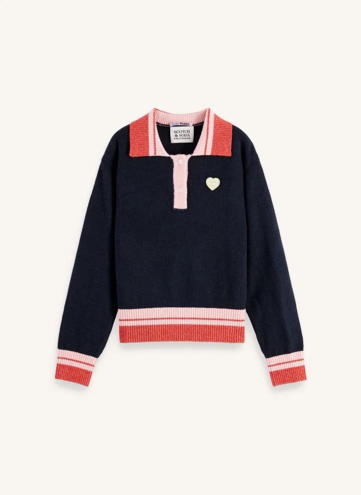Scotch & Soda - Polo-neck sweater | Navy