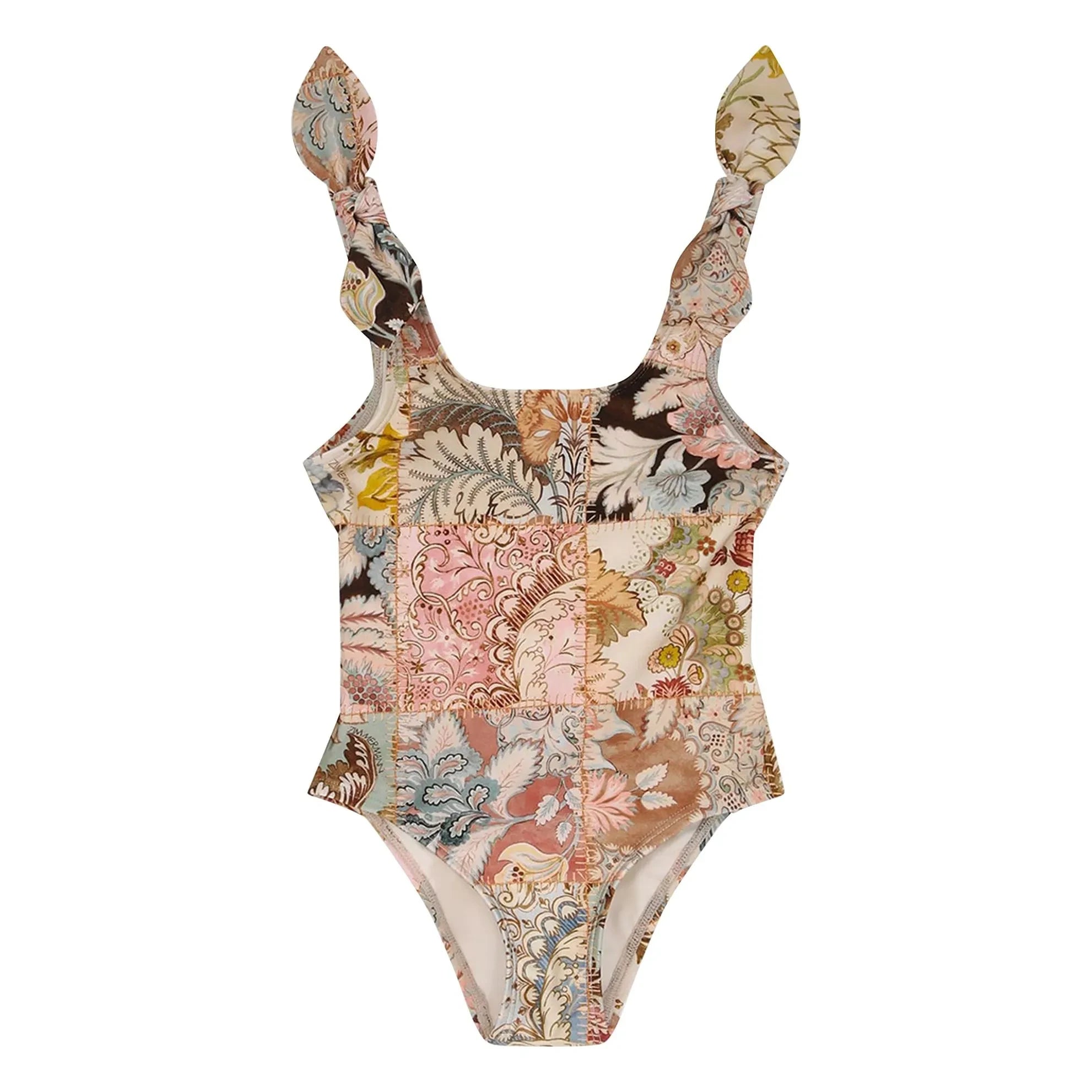 Zimmermann - Sunlight Patchwork Floral Swimsuit | Light Pink