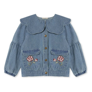 Fliink - Denim Don Flowers Jacket | Light Blue