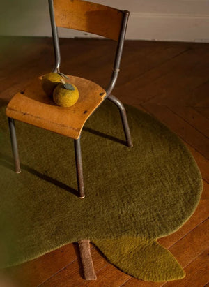 Muskhane - Felt Apple Rug | Moss Green