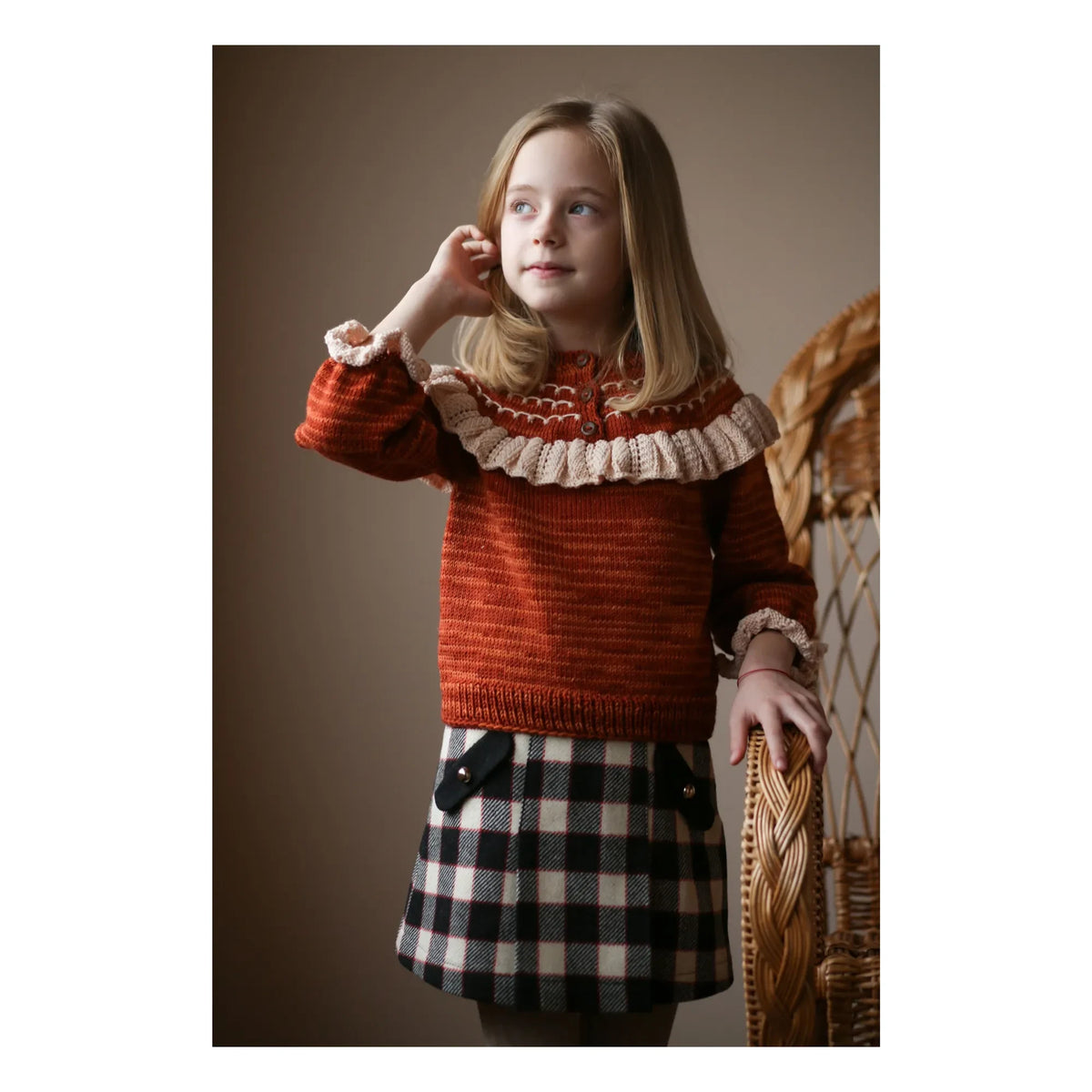 Kalinka - Dianna Wool plaid skirt | Black