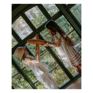 Fliink - Vira Striped Linen Dress | Ecru