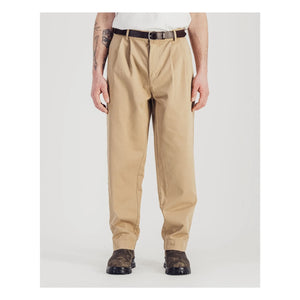 Parages - Double Pleated Twill Trousers | Beige