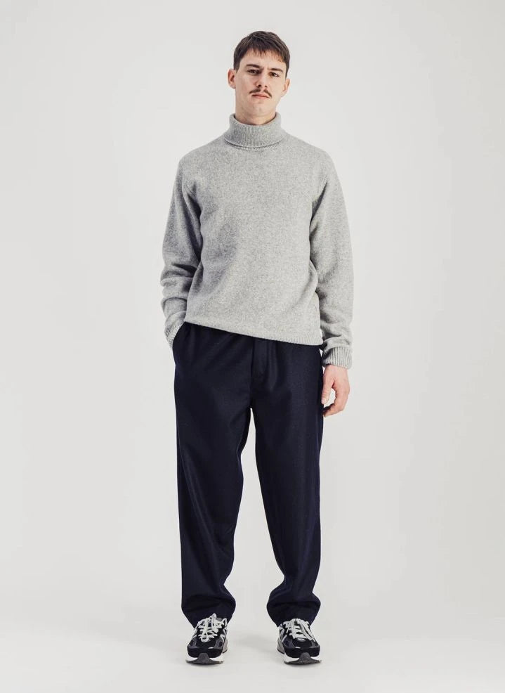 Parages - Michel Super Fine Merino Wool Sweater | Gray Melange