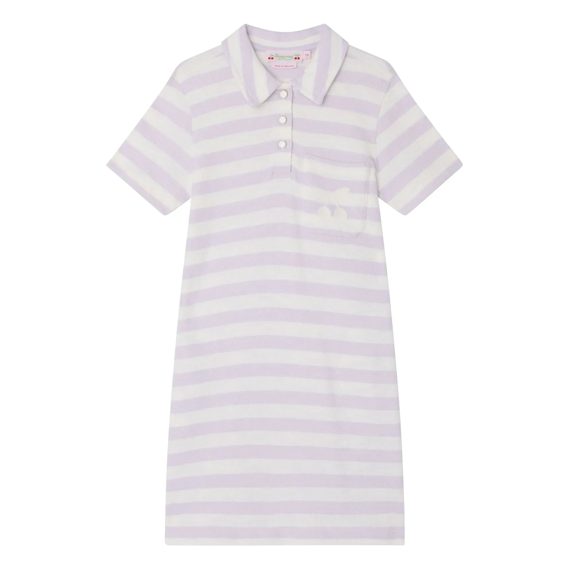 Bonpoint - Striped Female Wolf Dress | White