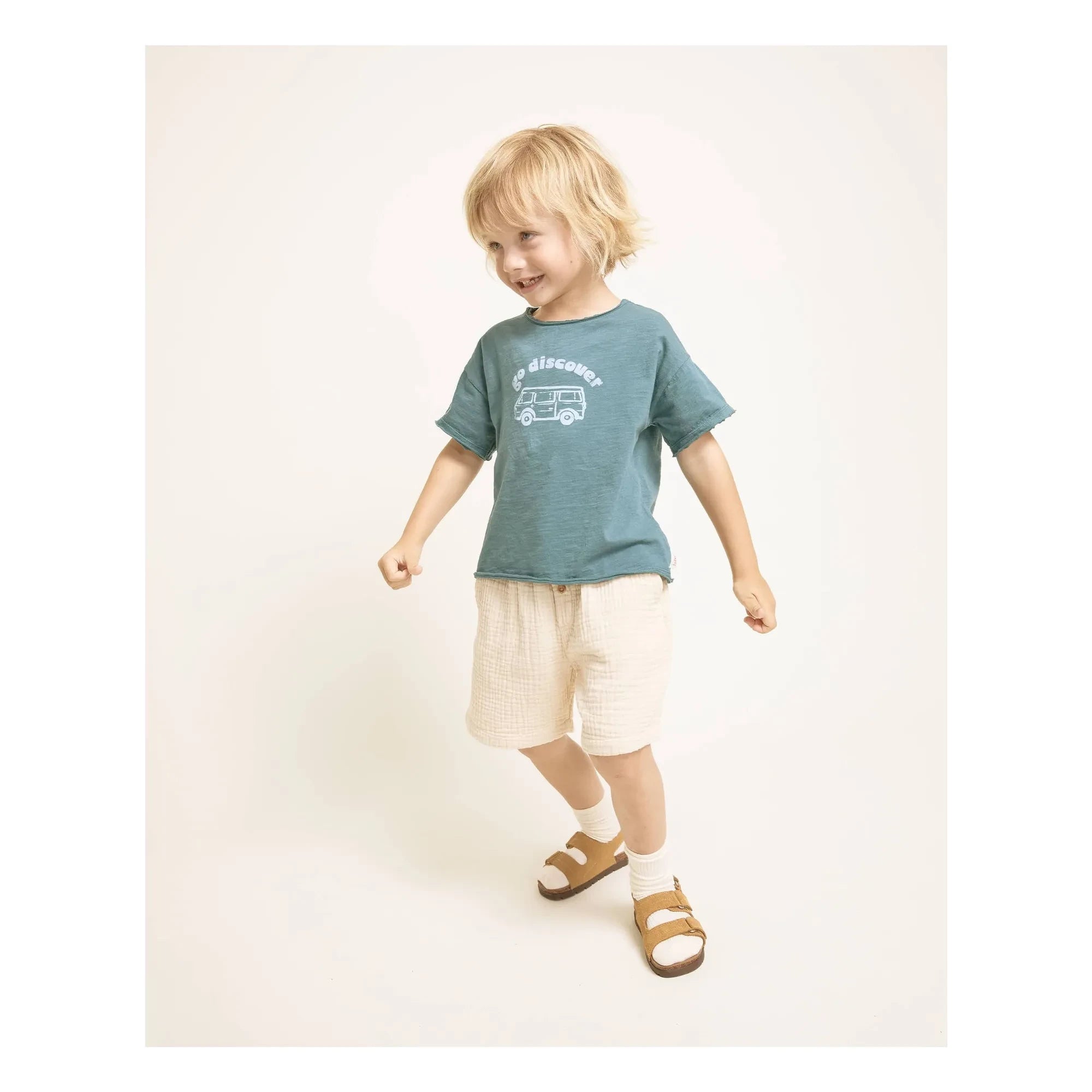 Owl - Go Discover Organic Cotton T-shirt | Peacock Blue