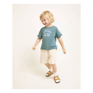 Owl - Go Discover Organic Cotton T-shirt | Peacock Blue