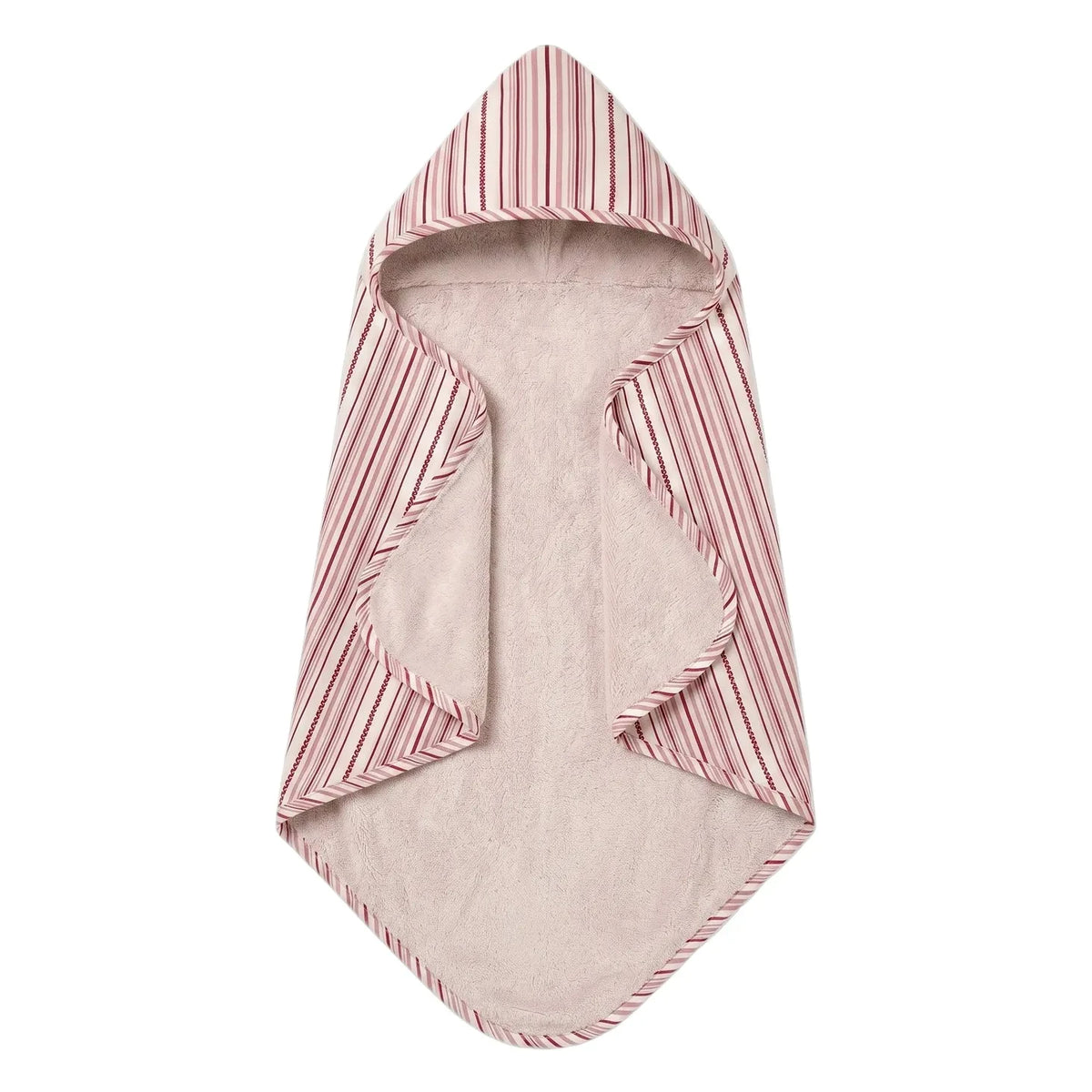 Editions Aimable - Charles bath robe | Raspberry Striped Poplin