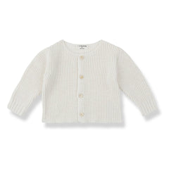 1+ in the family - Gertrudis Linen Cardigan | Ecru
