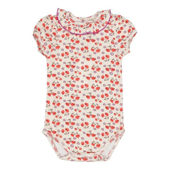 Hello Simone - Perrine Floral Organic Cotton Bodysuit | White
