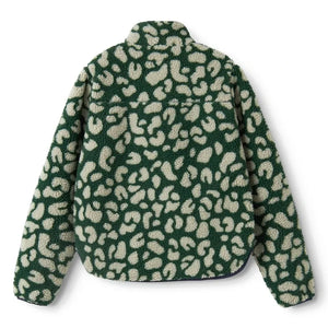 Liewood - Nelson Leopard Print Sherpa-Style Jacket Made from Recycled Fibers | Green