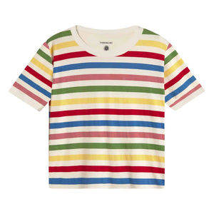Thinking Mu - Striped T-shirt Zowie Organic cotton | Yellow